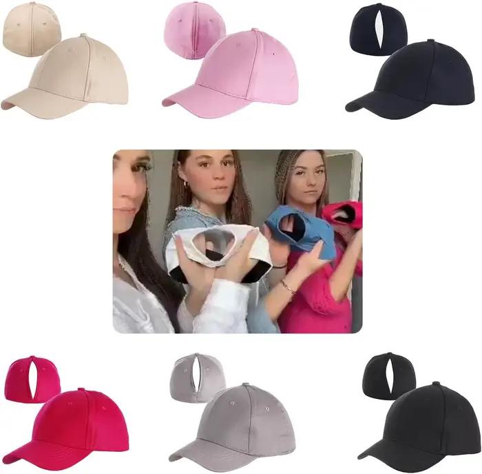 Casquette Queue de Cheval Magnétique Thermique Femme Sport Accessoire Coton Respirant Multicolore Occasions Spéciales Activités Physiques