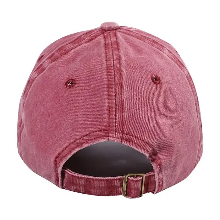 Casquette de baseball rétro en denim lavé avec lettres brodées pour homme et femme protection solaire occasions extérieures activités plein air