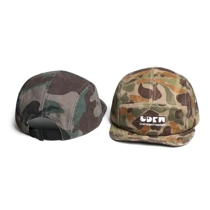 Casquette de baseball vintage camouflage 5 panneaux pour hommes et femmes