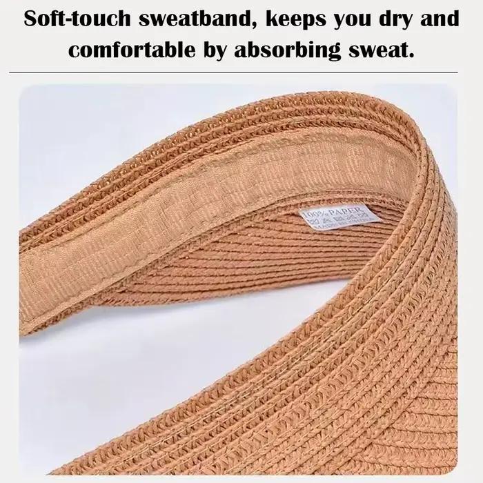 Visière de soleil en polyester ouverte en haut protection uv plage golf femmes printemps automne élégance confort occasionnels
