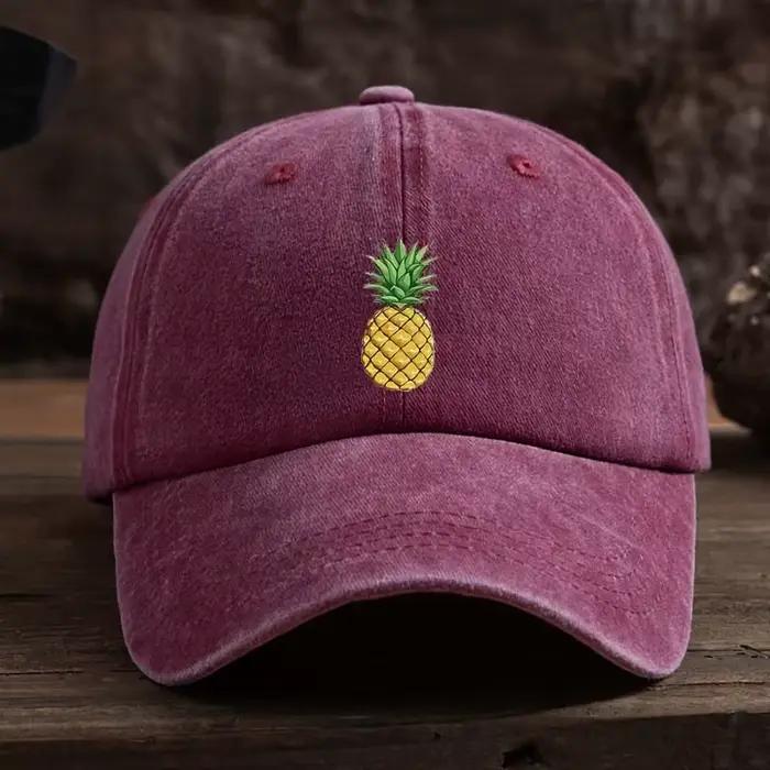 Casquette de baseball imprimée ananas
