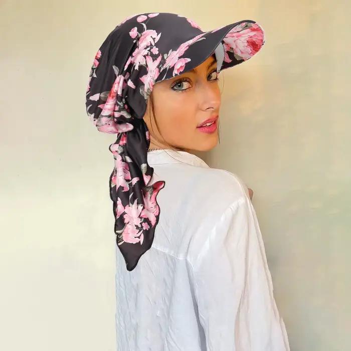 Chapeau incurvé Mazia polyester pour femmes protection solaire style décontracté polyvalent toutes saisons