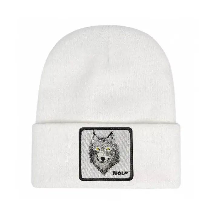 2025 nouvelle mode haute qualité bonnet chapeau pour hommes Animal broderie tricoté