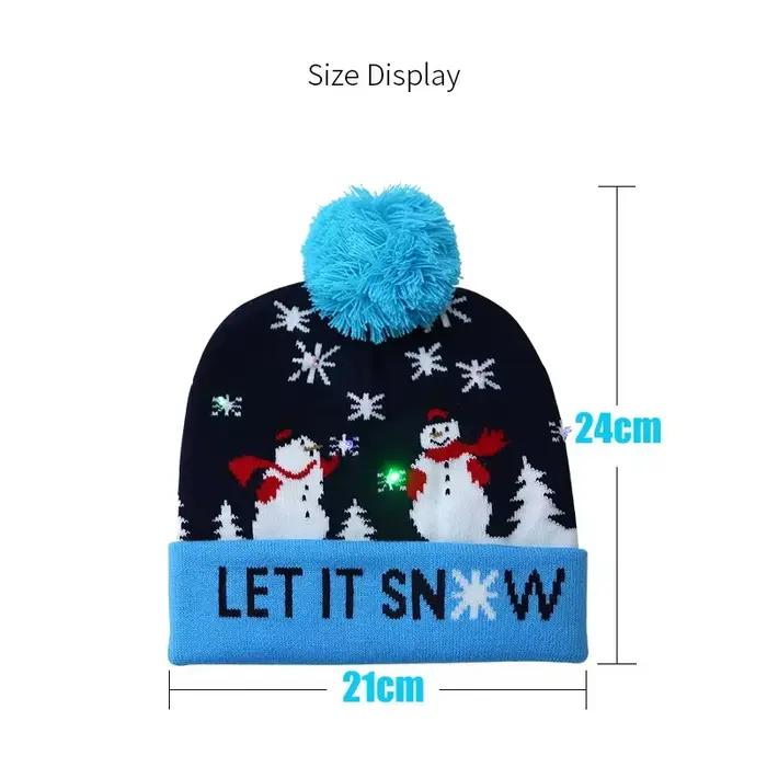 Chapeau de noël à lumière Led clignotante créative