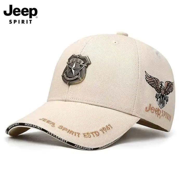Casquette de baseball pour hommes de la marque Jeep chapeau de protection solaire style moderne couleurs variées pour homme ocassions spéciales printemps été