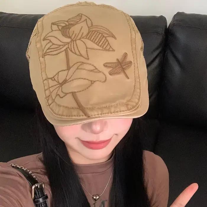 Chapeaux avant brodés Annie chinois rétro pour femmes et hommes
