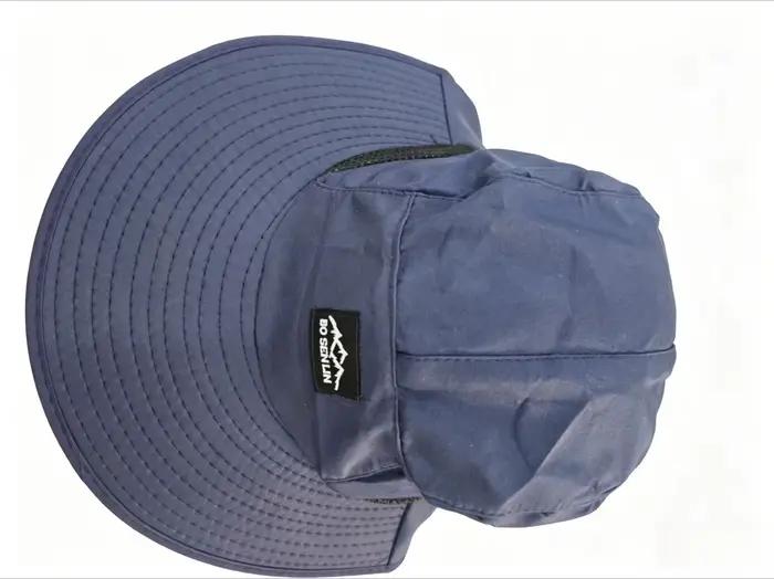 Vente flash! Chapeau de pêcheur unisexe coupe-vent à séchage rapide avec rabat pour le cou et protection UV pour la pêche en plein air et la randonnée 