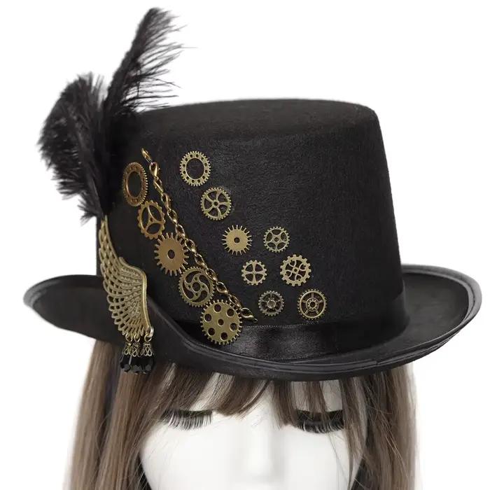 Couvre-chef gothique Steampunk chapeau victorien haut magique
