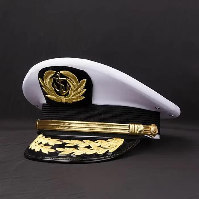 Casquette de marin imperméable et réglable UPF50+ chapeau militaire vintage avec ruban amovible pour hommes et femmes occasions décontractées et voyage
