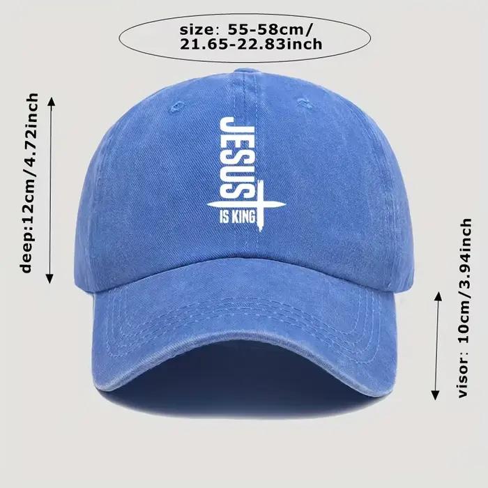 Casquette de baseball unisexe avec imprimé Jesus Is King