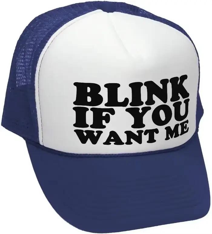 Chapeau de camionneur Blink IF You Want ME style rétro pour homme et femme protection solaire réglable et durable pour toutes les saisons occasions décontractées à offrir