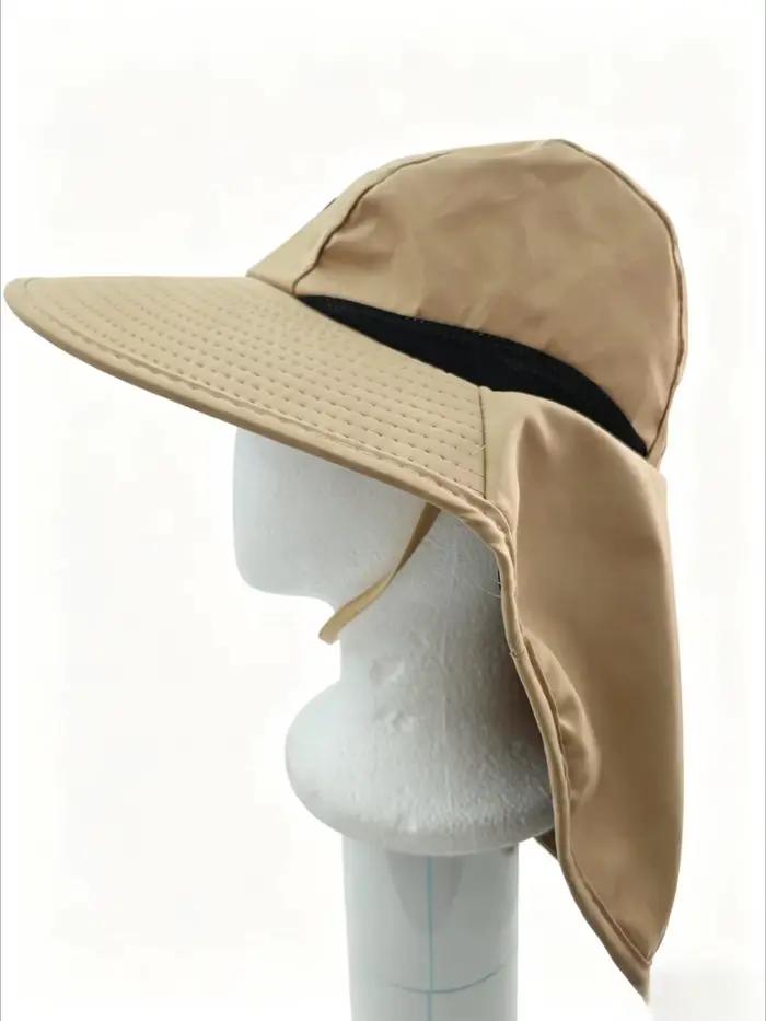 Vente flash! Chapeau de pêcheur unisexe coupe-vent à séchage rapide avec rabat pour le cou et protection UV pour la pêche en plein air et la randonnée 