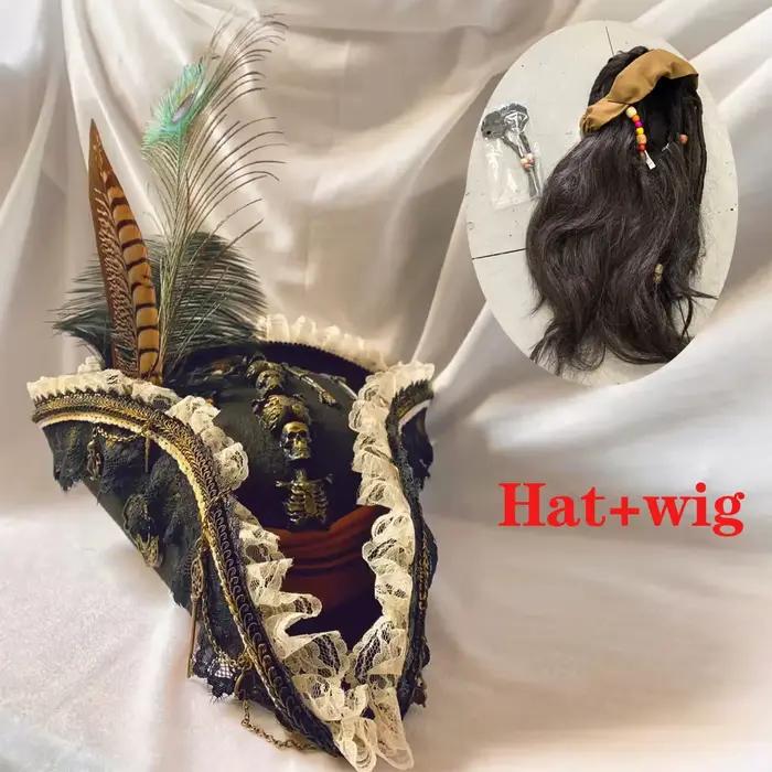 Chapeau de Pirate et perruques Vintage crâne Triangle