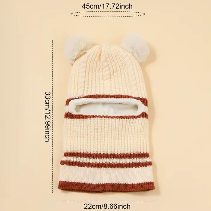 Bébé enfants nouveau automne hiver ours oreille tricoté Bonnet