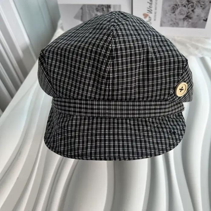 Béret Littéraire Femme – Chapeau Décontracté Tendance Double Usage Printemps-Été-Automne Style Doux à Bord Relevable