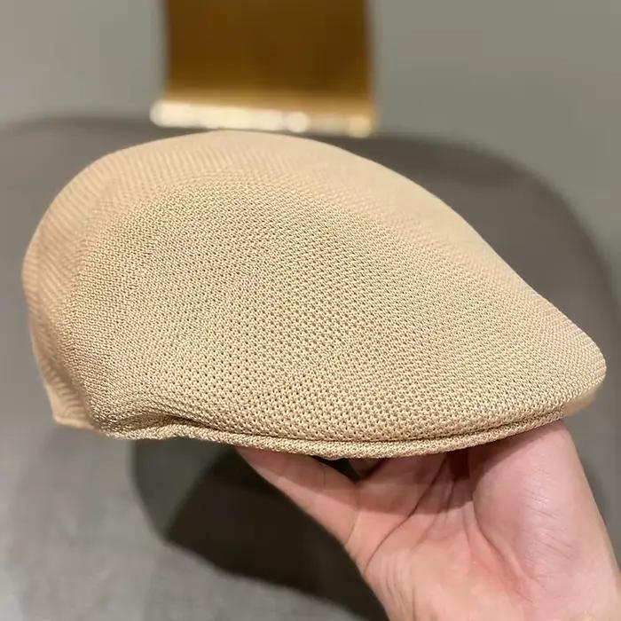 RH femmes printemps été tricoté respirant avant chapeau couleur Match casquette octogonale chapeaux visière béret