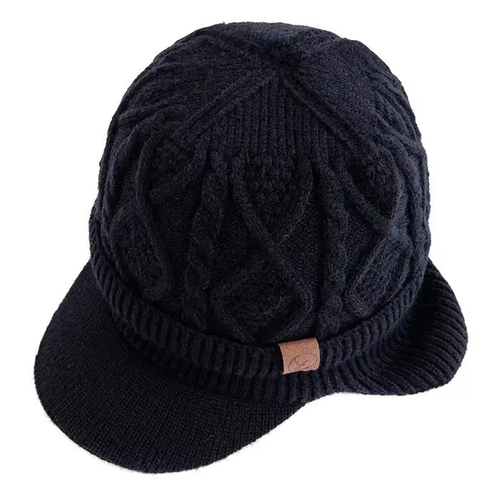Offre spéciale unisexe hiver chapeau en peluche fourrure doublé chaud oreillette casquette élégant doux bonnet