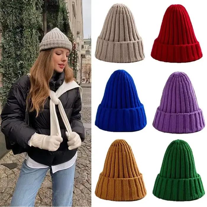 Chapeau tricoté d'hiver pour femmes