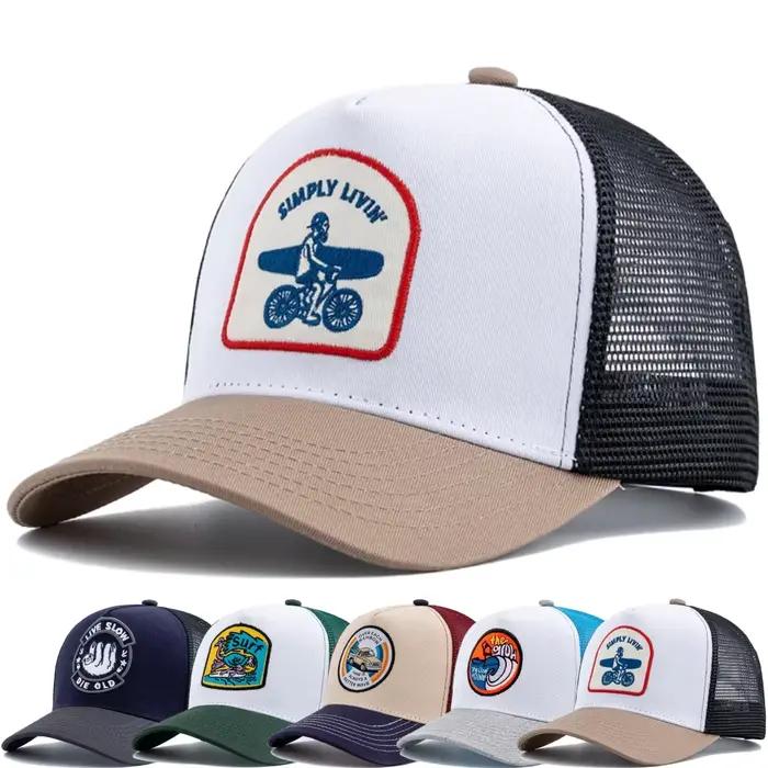 Casquette de baseball unisexe brodée en maille