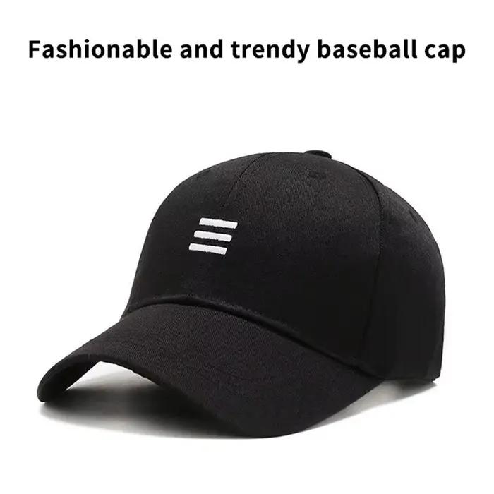 Casquette de baseball tendance et simple à trois barres horizontales pour homme et femme