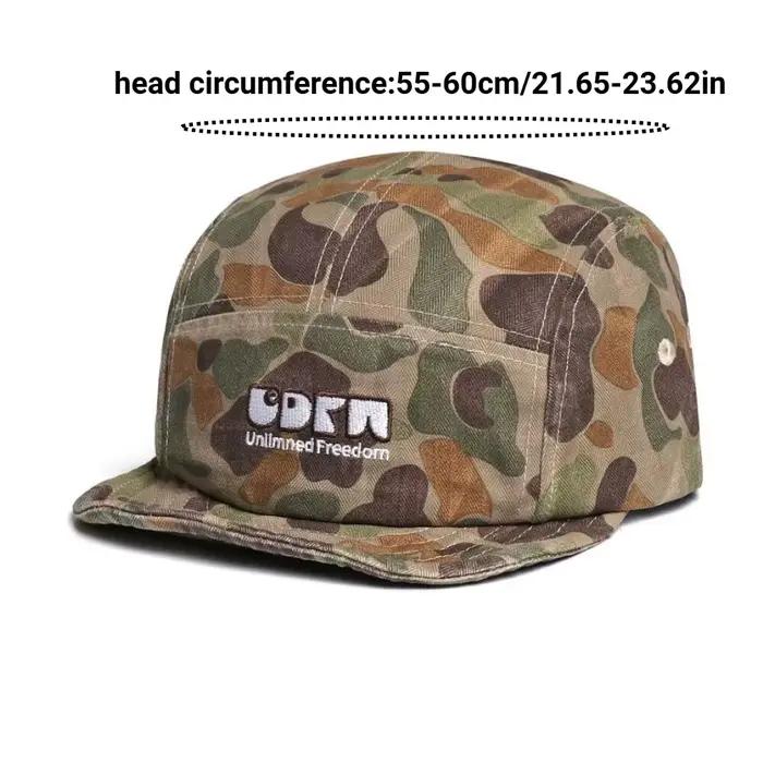 Casquette de baseball vintage camouflage 5 panneaux pour hommes et femmes