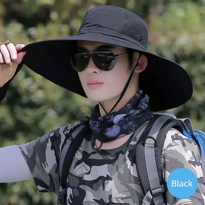 Chapeau de soleil en polyester à grand bord pour hommes et femmes