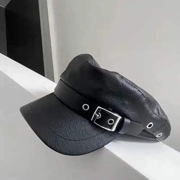 Chapeau en cuir style britannique 2026