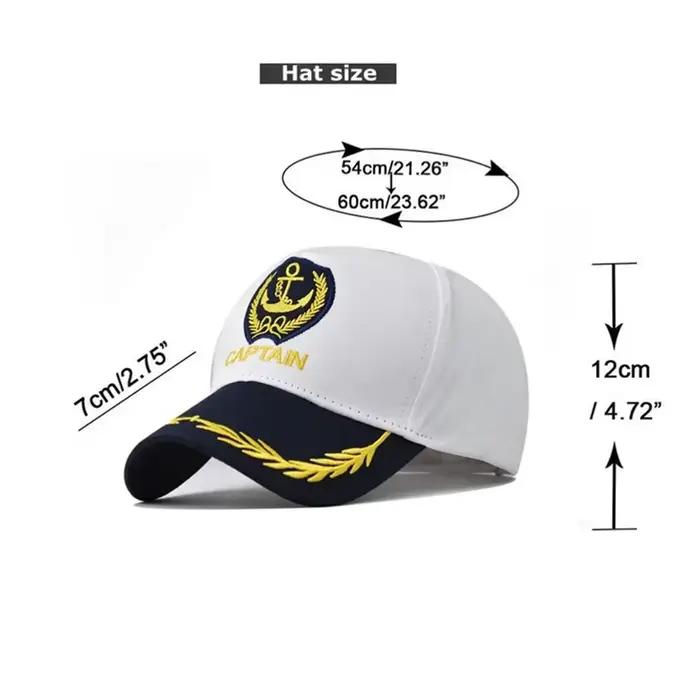 Nouveau chapeau de capitaine marin Yacht pour hommes et femmes, casquette de baseball avec protection solaire, design sportif, idéal pour le voyage et les occasions spéciales