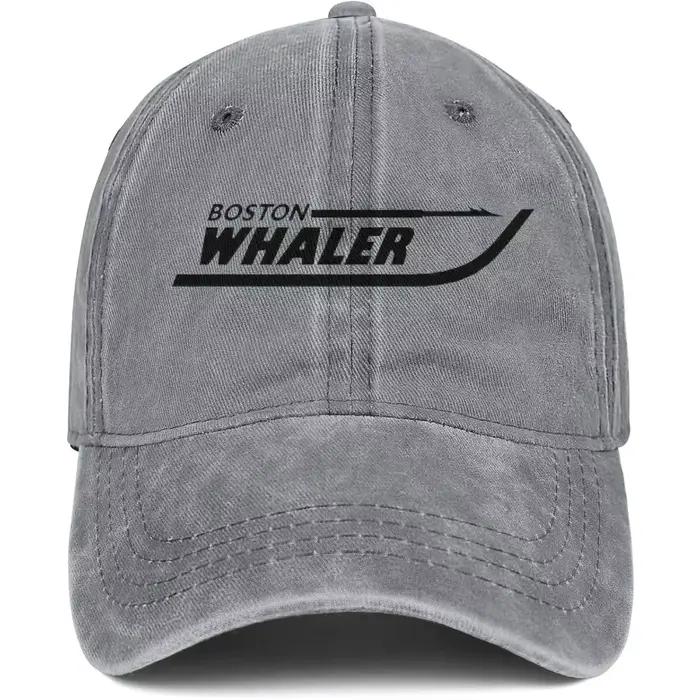 Casquette de baseball réglable Boston Whaler logo en coton denim vintage pour homme femme occasions décontractées plage fête costumée