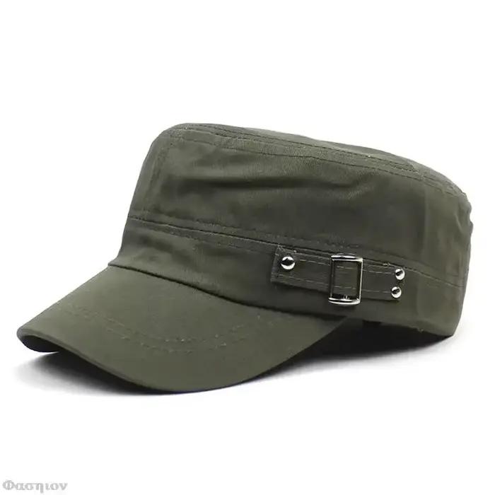 Casquette de l'armée en pur coton délavé pour hommes et femmes