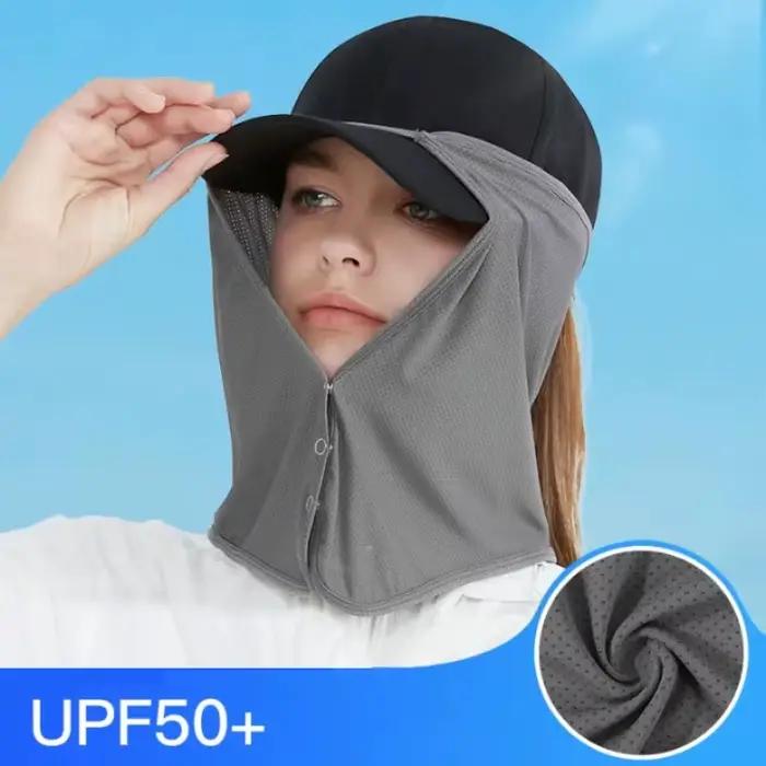 Casquette de pêche à séchage rapide avec protection solaire pour le visage et le cou