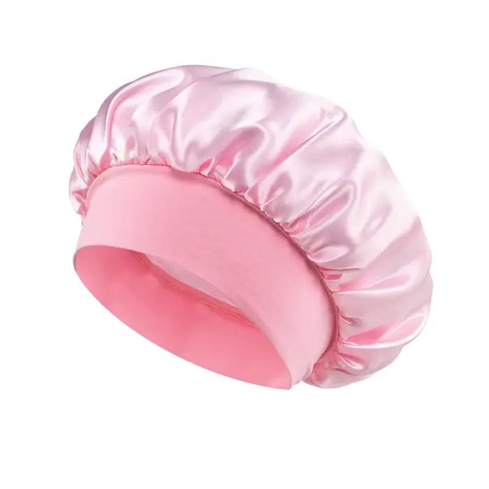 Bonnet de sommeil en soie pour femmes, style littéraire rétro, pop élégant, protection des cheveux bouclés, nuit de repos confortable, cadeau idéal pour les occasions spéciales