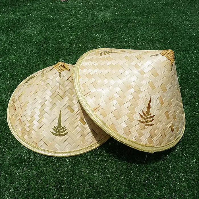 Chapeau de fermier en bambou chinois unisexe pour homme et femme