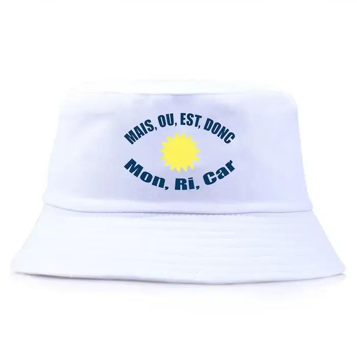 Chapeau de seau réversible unisexe coton polyester lettres motif pour hommes femmes printemps été décontracté casual style sport adapté toutes les saisons occasions quotidiennes balades détente