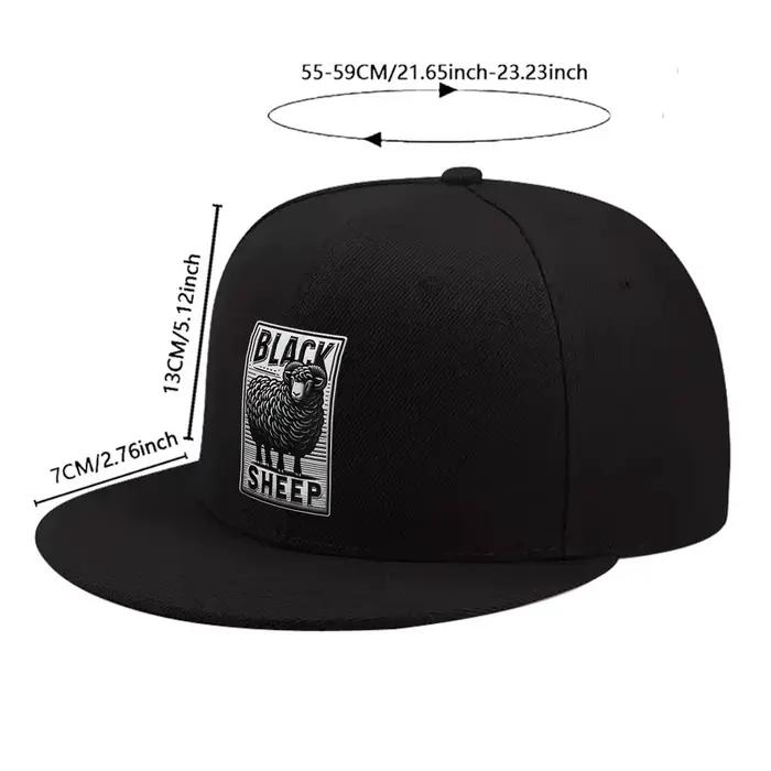 Casquette Snapback Black Sheep Motif Original Polyester Style Streetwear Unisexe Occasions Décontractées