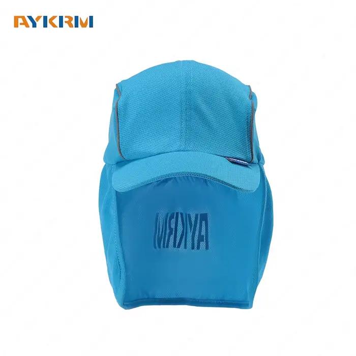Casquette de baseball réfléchissante haute visibilité avec rabat de cou pour sécurité nocturne et protection solaire sport occasionnels