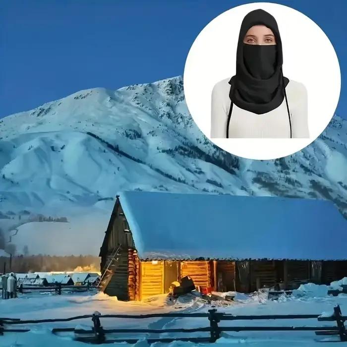 Chapeau Balaclava d'hiver unisexe - Masque coupe-vent avec cordon de serrage