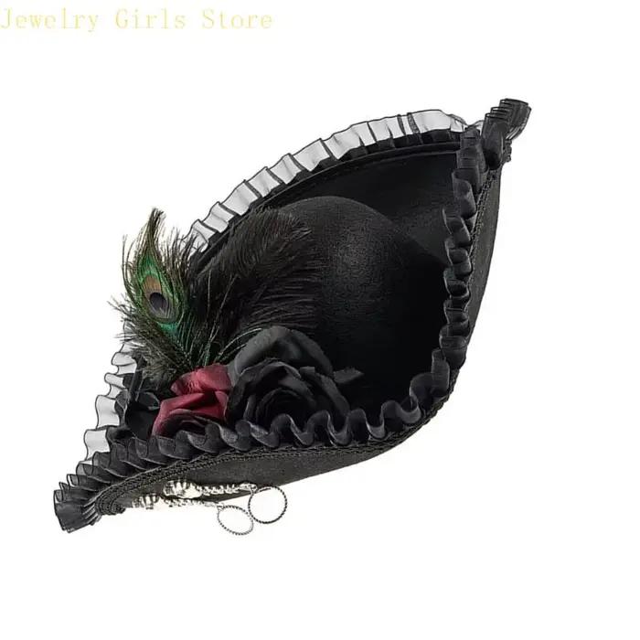 E56f Pirate Hat pour adultes laine en détresse