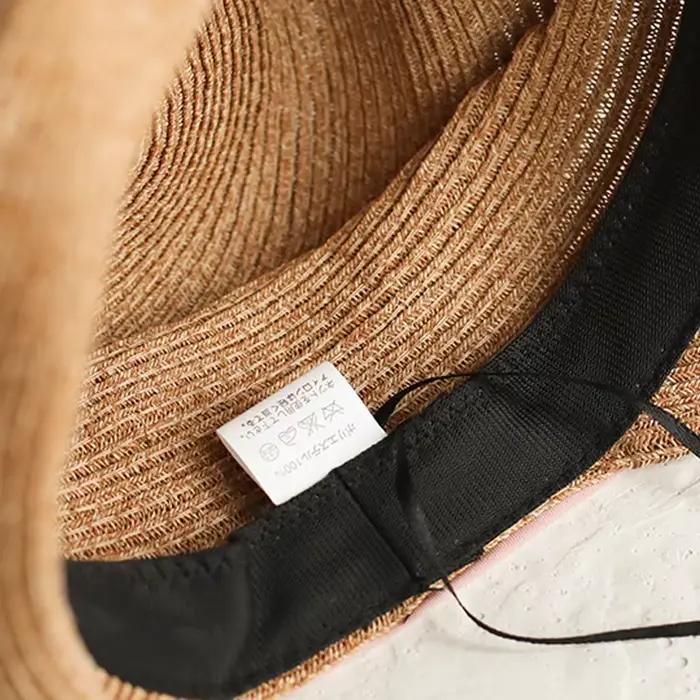 Chapeau de paille d'été à petit bord pour femmes