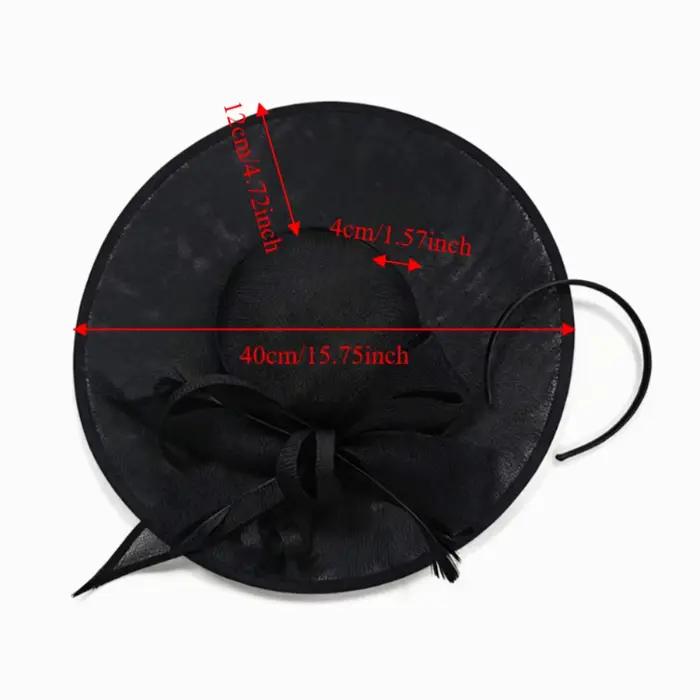 Chapeaux Fascinator à large bord pour femmes avec bandeau
