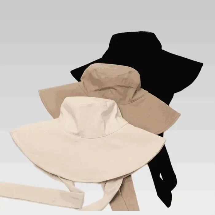 Chapeau seau en coton et lin pour femmes