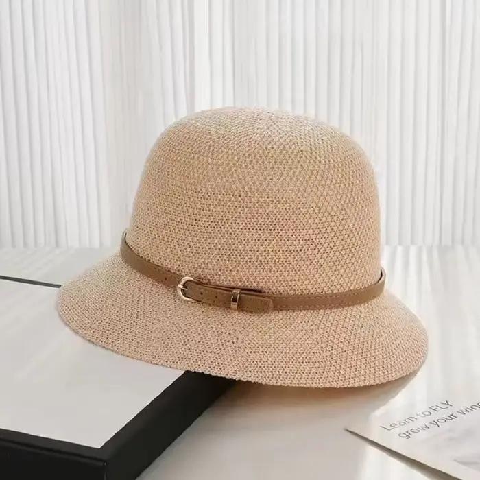 Chapeau de soleil en lin simple pour femme