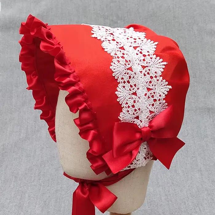Bonnet en dentelle multicouche victorienne Vintage