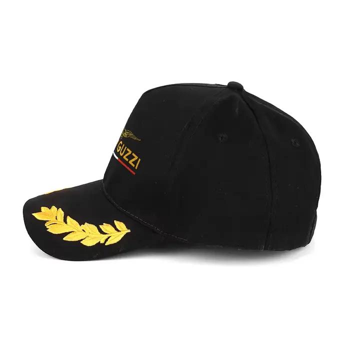 Casquette de baseball brodée MOTO GUZZI avec ailes dorées et feuilles de laurier