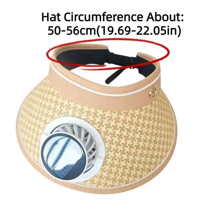 Chapeau solaire pliable pratique avec ventilateur intégré