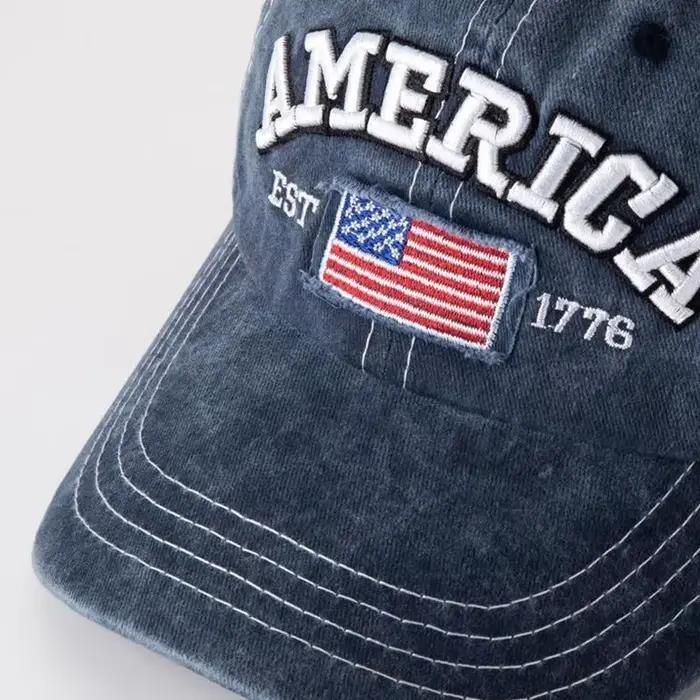 Casquette de baseball brodée vintage USA Feel