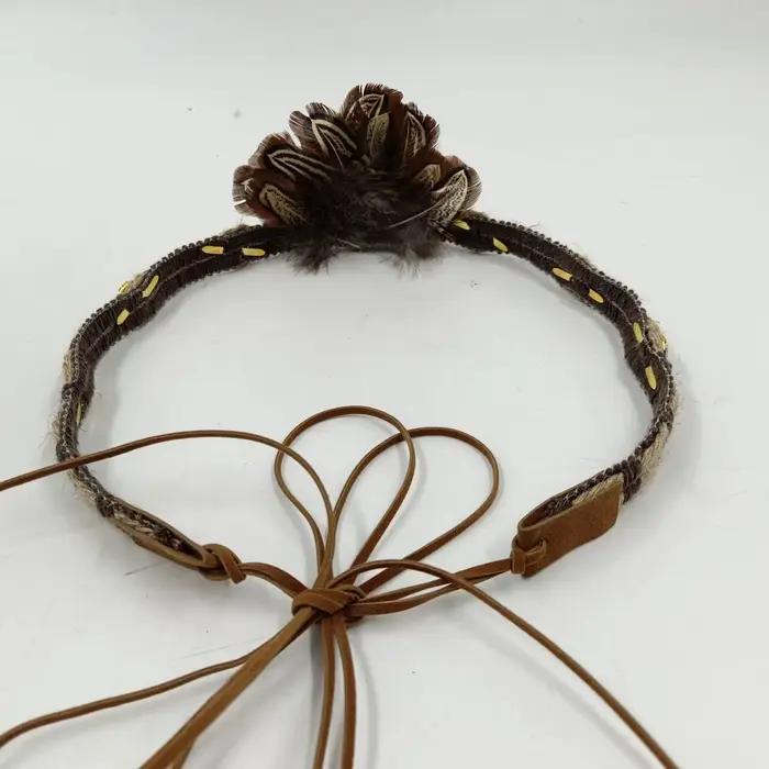 Accessoires de chapeau tricotés en plumes pour hommes et femmes