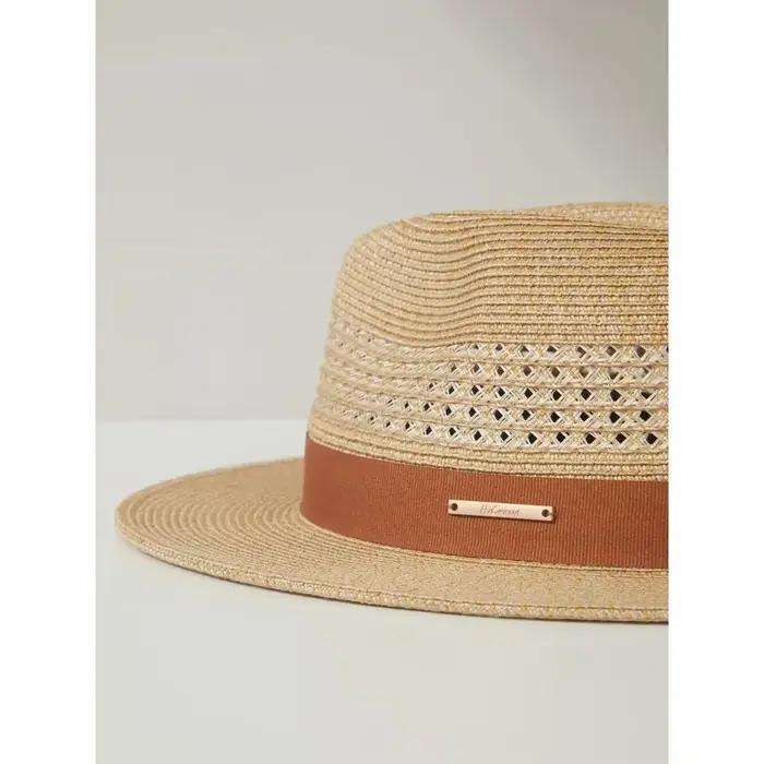 Chapeau de paille Panama solide protection solaire pour femmes printemps été ocassions décontractées diverses couleurs