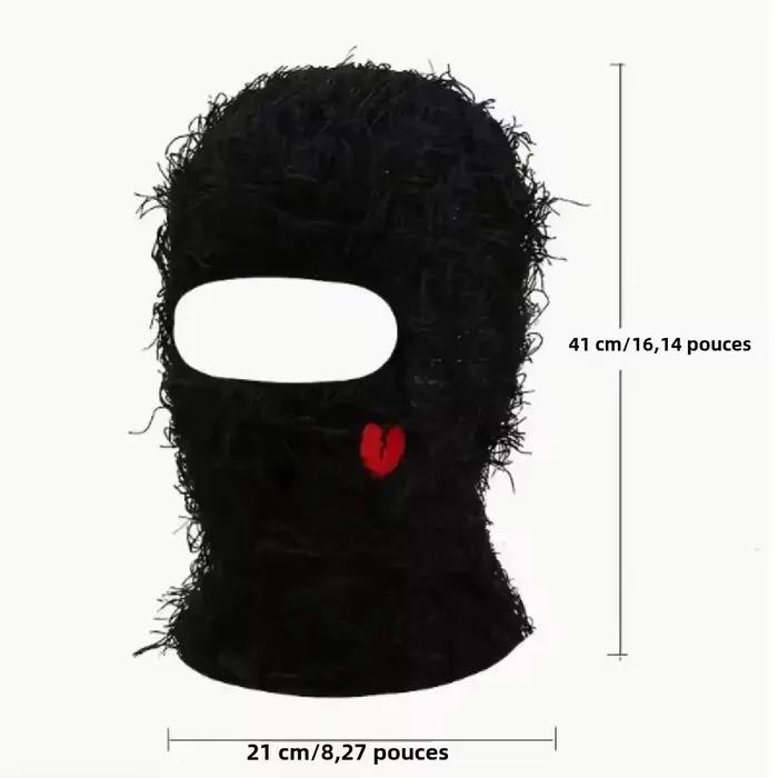 Cagoule brodée en forme de cœur pour hommes et femmes