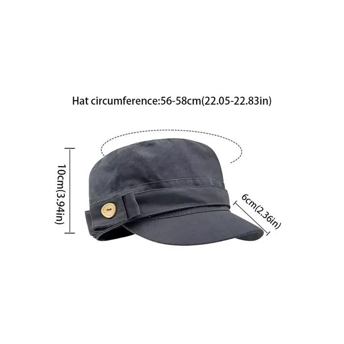 Casquette plate décontractée en tissu